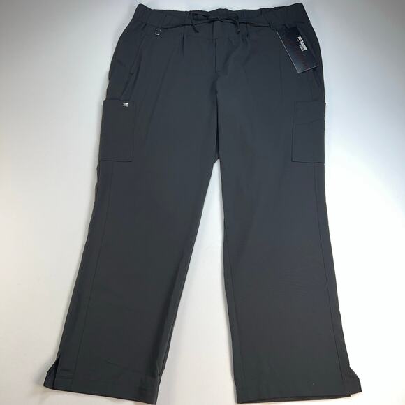Barco Grey’s Anatomy Six Pocket Double Cargo Mid Rise Scrub Pants Black Size 3X - Picture 14 of 14